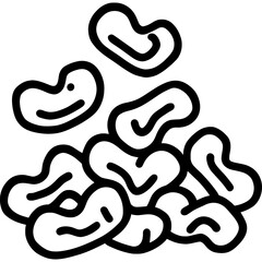 Obraz premium Minimalist outline of packing peanuts icon