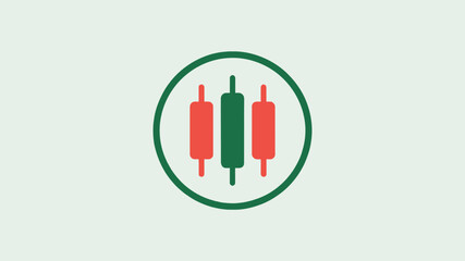 Elegant Candlestick Chart Design perfect for financial branding, trading apps, or market analysis reports, offering a clean and modern aesthetic.