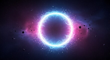 Naklejka premium Cosmic Ring of Energy in Nebulae