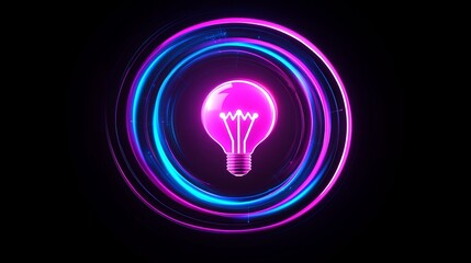 A clean, abstract spiral representing data flow and new idea, starting with a glowing lightbulb