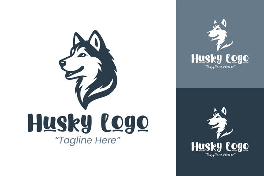 Creative Husky Dog Logo Design for Pet Branding and Marketing