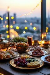 "Dinner party on balcony"