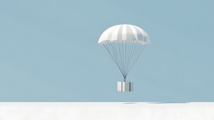 Detailed BLANK 2D Vector Art Showcasing Innovative Aerial Parcel Drop and Premium Postal Logistics with a Seamless Transparent Backdrop