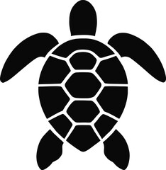 Obraz premium sea turtle, black and white, geometric, minimalist, abstract, simple, graphic design, vector illustration 