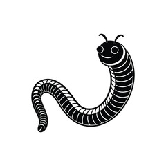 Fototapeta premium Cartoon earth worms icon vector illustration isolated on white