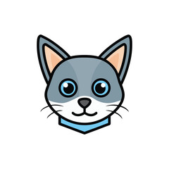 Obraz premium Cat Head icon vector illustration isolated on white