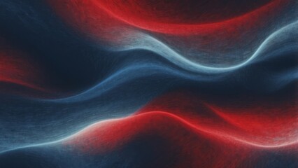 Abstract digital design with flowing red and blue textures.