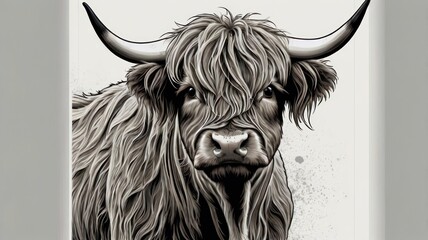 Portrait of a Highland Cow