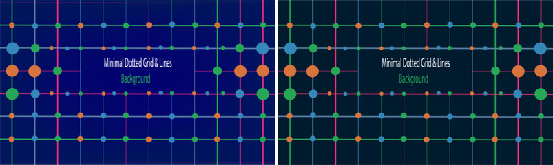 Minimal Dotted Grid and Lines Business Background Vector, Clean Presentation Design EPS.
