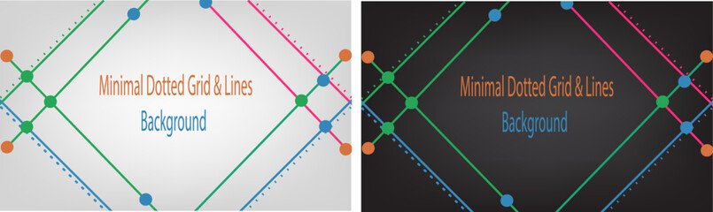 Minimal Dotted Grid and Lines Business Background Vector, Clean Presentation Design EPS.