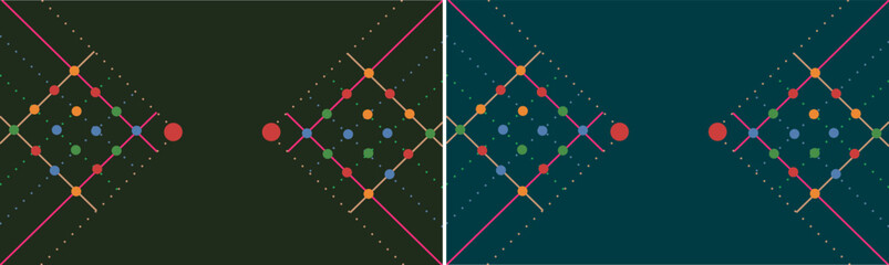 Minimal Dotted Grid and Lines Business Background Vector, Clean Presentation Design EPS.