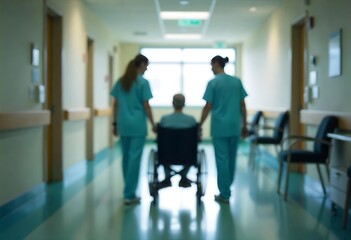 Generative AI Depiction of Patient Care in a Hospital Corridor