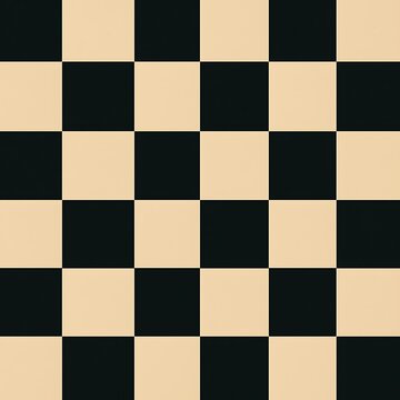 A seamless black and white checkerboard pattern provides a classic geometric backdrop for game-inspired designs