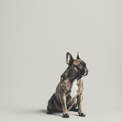 Cute Small Dog on White Surface