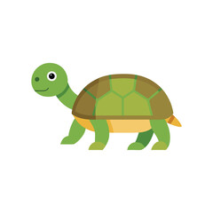 Obraz premium Minimal a walking turtle icon vector illustration