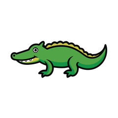 Fototapeta premium a powerful alligator icon vector illustration 