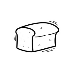Hand Drawn Bread Illustration. Doodle Vector. Isolated on White Background - EPS 10 Vector