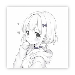 Ai genarate anime black and white