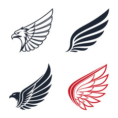 Professional Wing Logo Design Set Versatile Clean and Modern