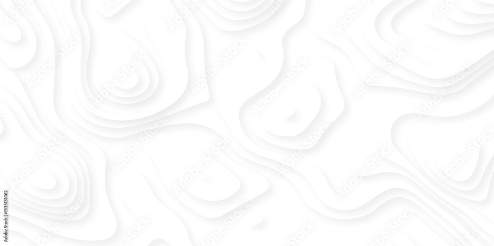 Poster papercut layers and paper cut topography vector art background banner texture. abstract white paper 