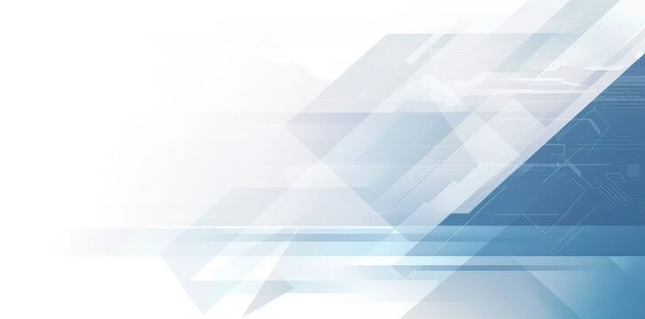 Light blue and white high - tech background with light gray geometric shapes and gradient for technology - related designs.
