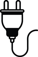 electric plug on white background
