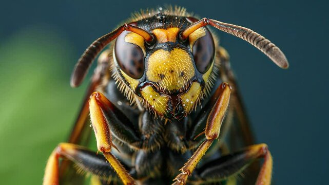 Extreme close up wasp macro photography