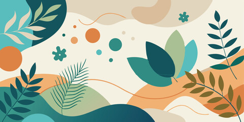 Abstract Nature Fusion – Editable Vector Background