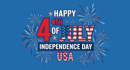 Happy 4th of July! Celebrate Independence Day with Festive Fireworks Graphics