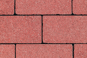 Red Brick Pavement Texture Close-Up