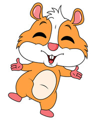 Cute Hamster Animal cartoon