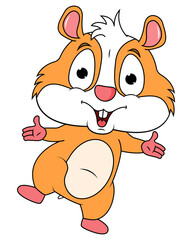 Cute Hamster Animal cartoon