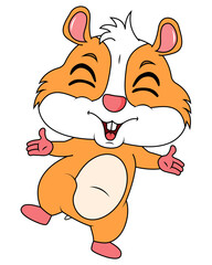 Cute Hamster Animal cartoon