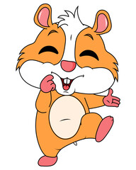 Cute Hamster Animal cartoon