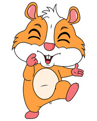 Cute Hamster Animal cartoon