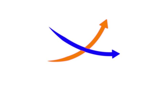 Quality and cost control concept animation by digital data business graph icon. Quality control and company cost reduction. 4k motion graphic animation.