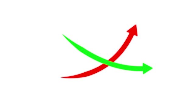 Quality and cost control concept animation by digital data business graph icon. Quality control and company cost reduction. 4k motion graphic animation.