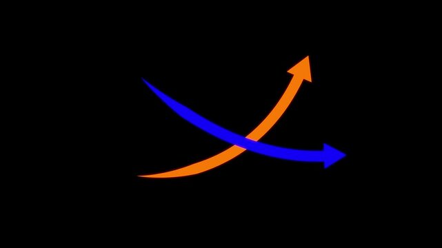 Quality and cost control concept animation by digital data business graph icon. Quality control and company cost reduction. 4k motion graphic animation.