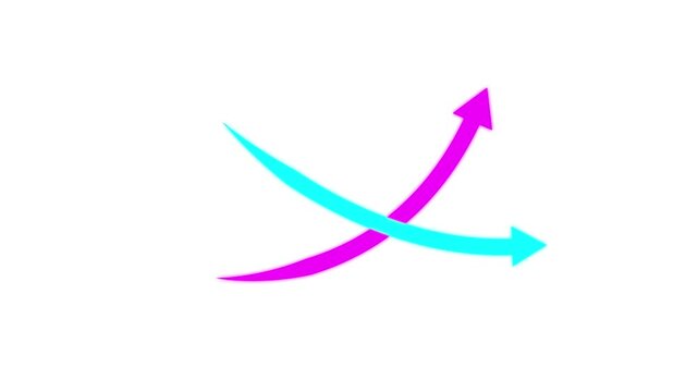 Quality and cost control concept animation by digital data business graph icon. Quality control and company cost reduction. 4k motion graphic animation.