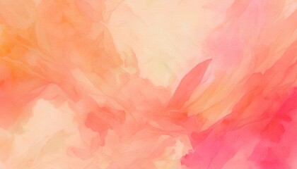 Obraz premium bright hot pink watercolor and soft peach orange and beige colors on old crumpled paper texture design elegant watercolor paint illustration