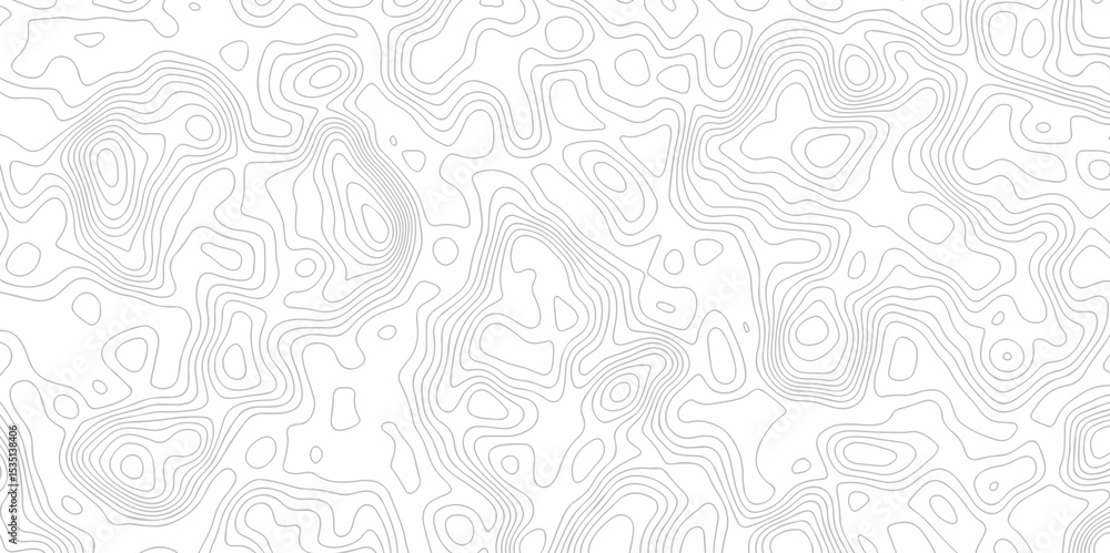 Poster vector geographic contour map. topography map background. white wave seamless line. topography relie