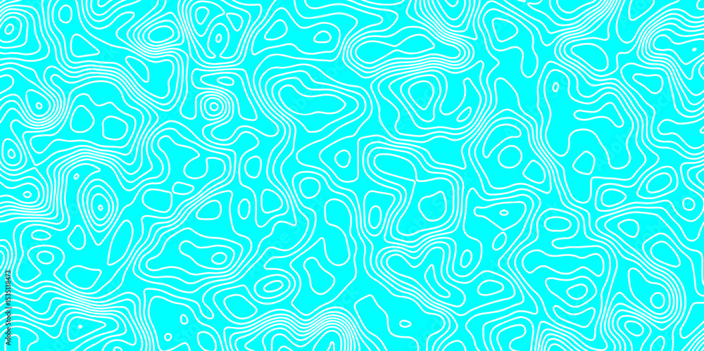 Poster vector geographic contour map. topography map background. white wave seamless line. topography relie