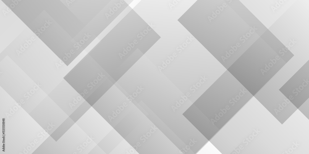 Poster white and gray paper diamond squares geometric minimal abstract background. white and gray paper tri
