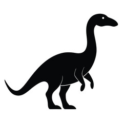 abelisaurus silhouette icon isolated on white background
