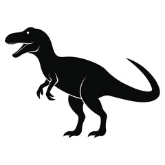 acrocanthosaurus dinosaur silhouette icon isolated on white background