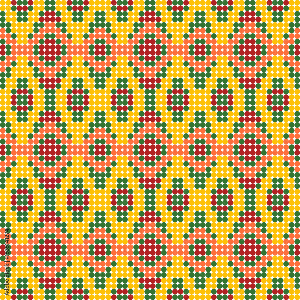 Aufkleber seamless vector pattern. geometric background with colored elements. print with ethnic motifs. can b