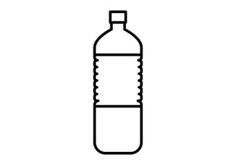 Icono negro de botella de plástico