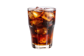 glass of coke isolated on white background