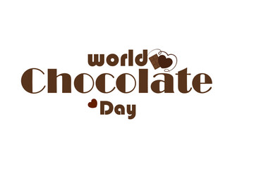 World Chocolate Day Typography Design | Sweet Celebration Vector for Chocolate Lovers