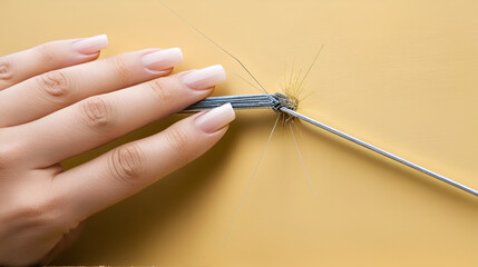 Fototapeta premium Nail pulling